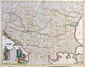 Mapa do Reino da Hungria (gravura de Frederick de Wit
