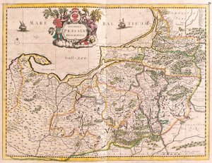 Mapa do Reino da Prússia (Alemanha) (gravura