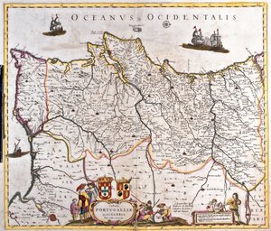 Mapa dos reinos de Portugal e do Algarve (gravura de Frederick de Wit