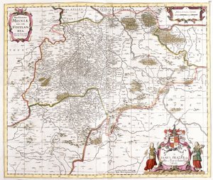 Mapa da marcha (margraviate) de Misnie (Alemanha) (gravura de Frederick de Wit
