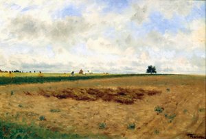 Paisagem com palheiros (óleo sobre tela) de Frederico Rossano