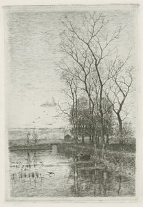 A pequena ponte de Fredericus Jacobus van Rossum du Chattel (signed by artist)
