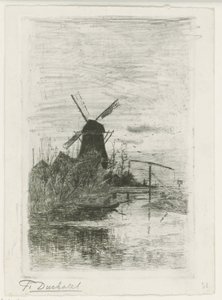 O pescador de Fredericus Jacobus van Rossum du Chattel (signed by artist)