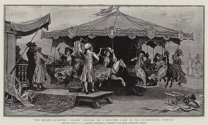 O Merry-go-Round, os visitantes inteligentes para uma feira do país no século XVIII