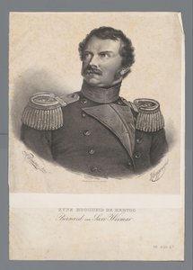 Sua Alteza o Duque Bernardo de Saxe-Weimar (título sobre o objecto)