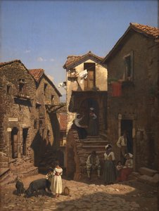 Uma rua em Gerano