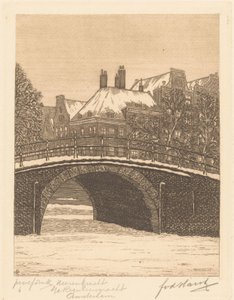 Heerengracht perto de Reguliersgracht, Amsterdão (título original sobre o objecto) de Frederik van der Harst (signed by artist)