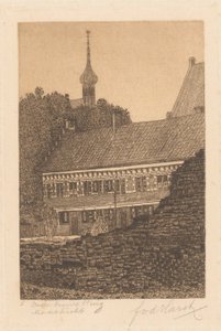 Oude omwalling, Maastricht (título original sobre o objecto) de Frederik van der Harst (signed by artist)