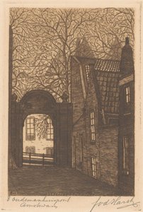 Oudemanhuispoort em Amsterdã de Frederik van der Harst (signed by artist)