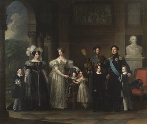 Família Bernadotte (monarquia de Suede e Norvege): Oscar I (1799-1859), Desiree Clary (1777-1860), Josephine de Leuchtenberg (1807-1867), Carlos XV (1826-1872), Oscar II (1829-1907), Carlos XIV Jean (1763-1844), o príncipe Gustave (1827-1852) e o príncipe
