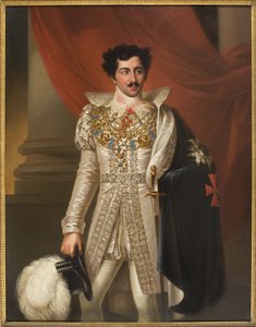 Oscar I, roi de Suede et Norvege - Retrato de Oscar I (1799-1859), Rei da Suécia e Noruega, de Westin, Fredric (1782-1862). Óleo sobre tela. Dimensão : 149x114 cm. Nationalmuseum Estocolmo