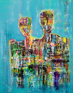 Casal abstrato moderno de Fredrik Olsen