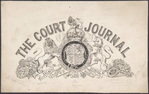 Design da página de rosto para The Court Journal, 1830-62.