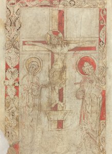 A Crucificação [verso] de French 12th Century