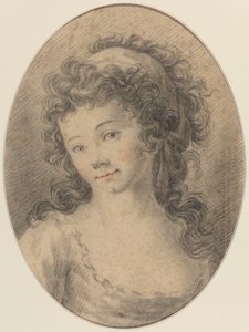 Retrato de uma garota de French 18th Century