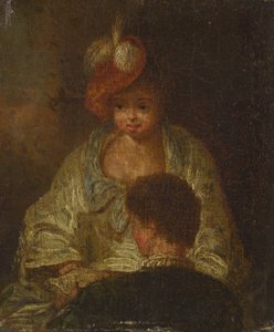 jovem e homem de French 18th Century
