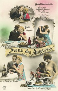Um menu para os amantes (foto a cores) de French Photographer
