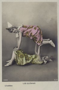 Um par de palhaços (foto a cores) de French Photographer