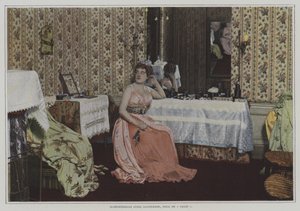 A soprano americana Sybil Sanderson no papel principal da ópera Thais de Jules Massenet (foto colorida) de French Photographer