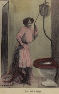 Depois de mim, o dilúvio; Menina, em, lavatório de French Photographer