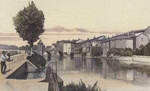 Bar-le-Duc, a ponte de Notre-Dame, no Ornain de French Photographer
