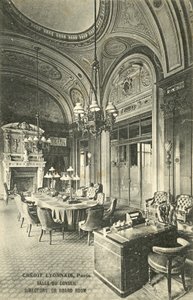 Sala de reuniões, banco Credit Lyonnais, Paris (foto a p/b) de French Photographer