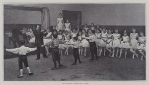 Rapazes numa aula de ballet (foto a p/b) de French Photographer