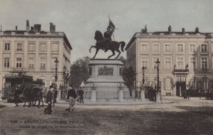 Bruxelas, Praça Real, Estátua de Godefroid de Bouillon de French Photographer