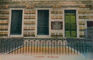 Calcutá - O Buraco Negro. Postal enviado em 1913. de French Photographer
