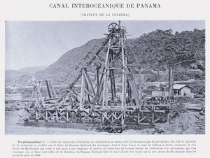 Canal Interoceânico do Panamá, La Culebra trabalha (foto a p/b) de French Photographer