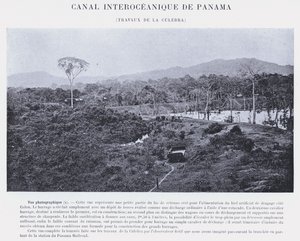 Canal Interoceânico do Panamá, La Culebra trabalha (foto a p/b) de French Photographer