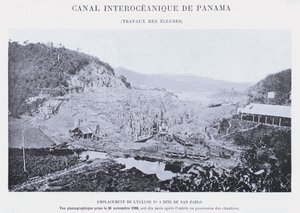 Canal Interoceânico do Panamá, Lock Work (foto a p/b) de French Photographer