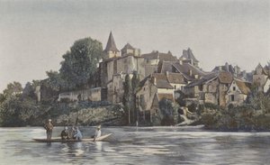 Carennac, Visão geral da cidade na margem do Lot de French Photographer