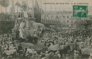 Carnaval de Nice 1913. Postal enviado em 1913. de French Photographer
