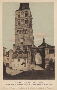 Charite Sur Loire, Torre do Sino e Portão da Abadia da Abadia de French Photographer