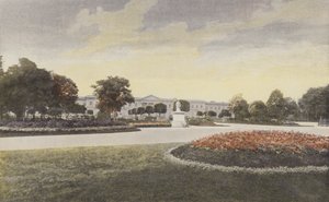 Compiegne, fachada do palácio no pequeno parque de French Photographer