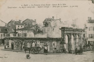 Dax - a nascente de água quente - fonte de Nebe. Postal enviado em 1913. de French Photographer