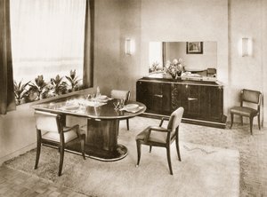 Sala de jantar de Ensembles Mobiliers, pub. 1937. de French Photographer