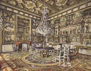 Fontainebleau: Apartamento papal, sala de receção (fotografia a cores) de French Photographer