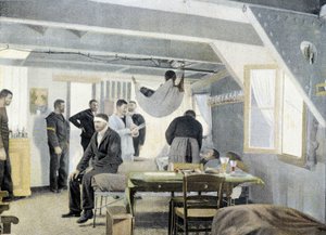 Marinha Francesa, final do século XIX: Inspecção na enfermaria, visita do médico - Bibl. des Arts deco. de French Photographer