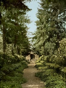 Caminho do jardim no jardim de Claude Monet, Giverny de French Photographer