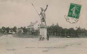 Gien (Loiret), Estátua de Vercingetorix. Postal enviado em 1913. de French Photographer