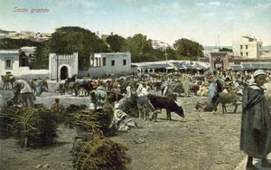 Grand Socco, Tânger, Marrocos (foto a cores) de French Photographer