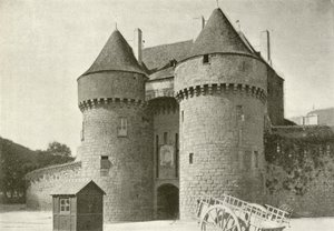 Guerande, Porte Saint-Michel (fotografia a preto e branco) de French Photographer