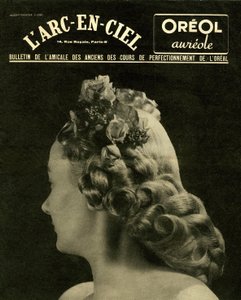 Cabeleireiro e tintura na França no período imediato do pós-guerra; capa do "" L