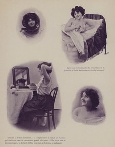 Ilustração para Petites Parisiennes (ou seja, jovens trabalhadoras em Paris) (foto a p/b) de French Photographer