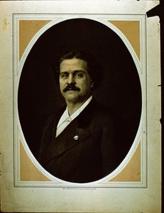 Imp. Lemercier & Co. retrato de um homem (foto sépia) de French Photographer