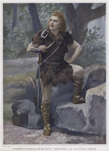 Jean de Reszke no papel título em Siegfried (foto colorida)