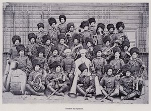 LArmee Russe: Fanfare du regiment (foto a p/b) de French Photographer