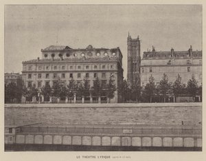 La Commune de Paris, Le Theatre Lyrique, depois de 25 de maio (foto a p/b) de French Photographer